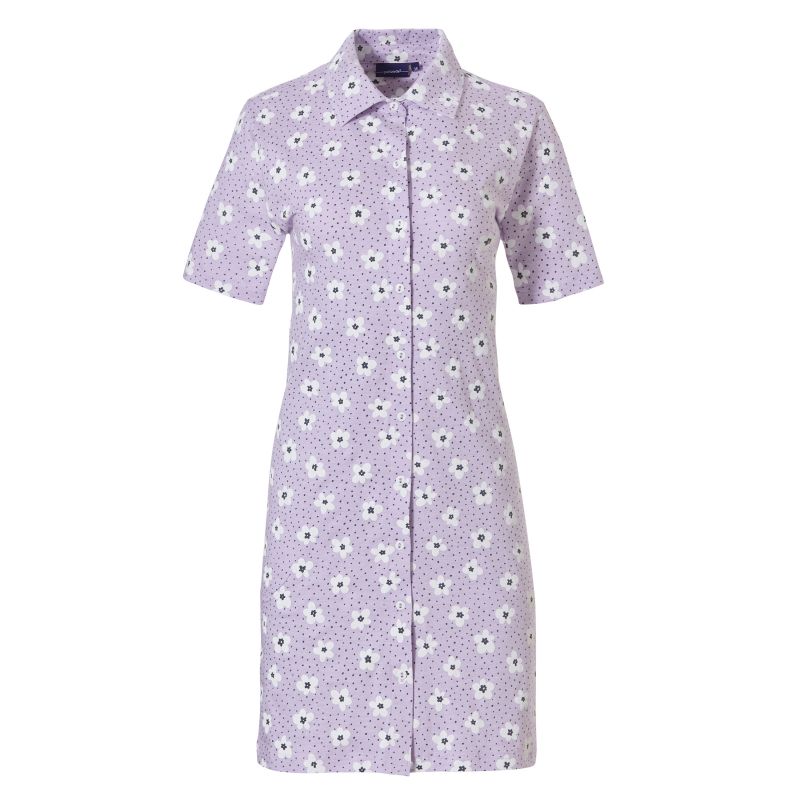 Pastunette Nachtkleed 95cm Doorknoop lila 36 -