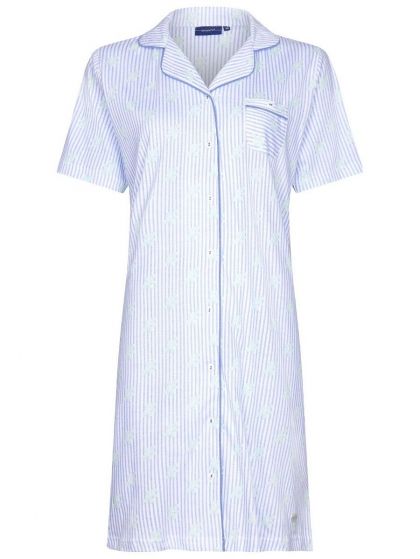 Pastunette Nachtkleed doorknoop 95m blauw 36 -