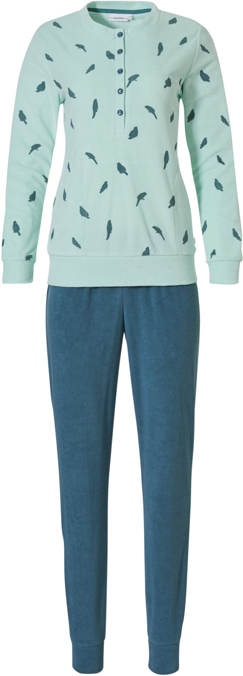 Pastunette Pyjama badstof turquoise 46 -