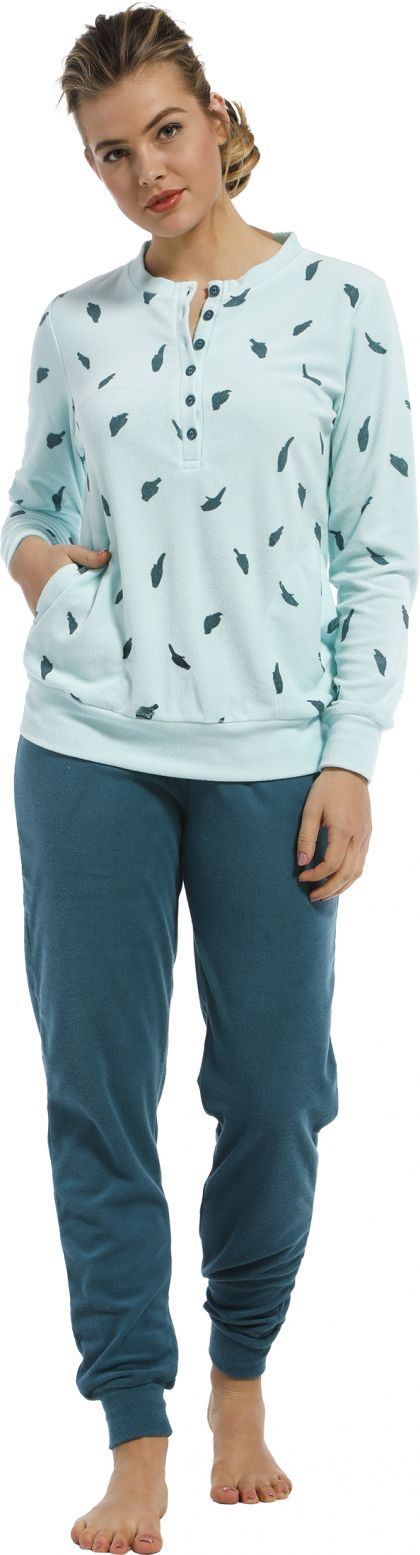 Pastunette Pyjama badstof turquoise 46 -
