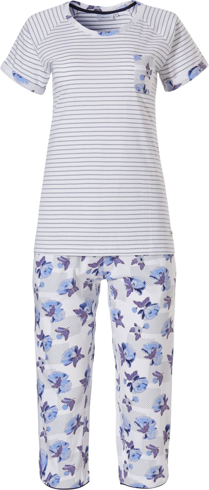 Pastunette Pyjama Capri blauw 36 -