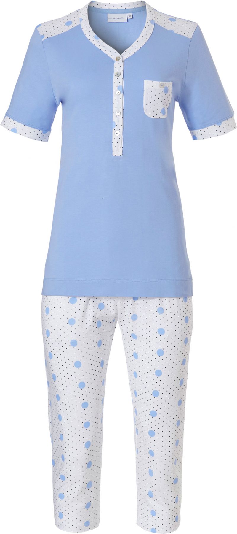 Pastunette Pyjama Capri blauw 48 -