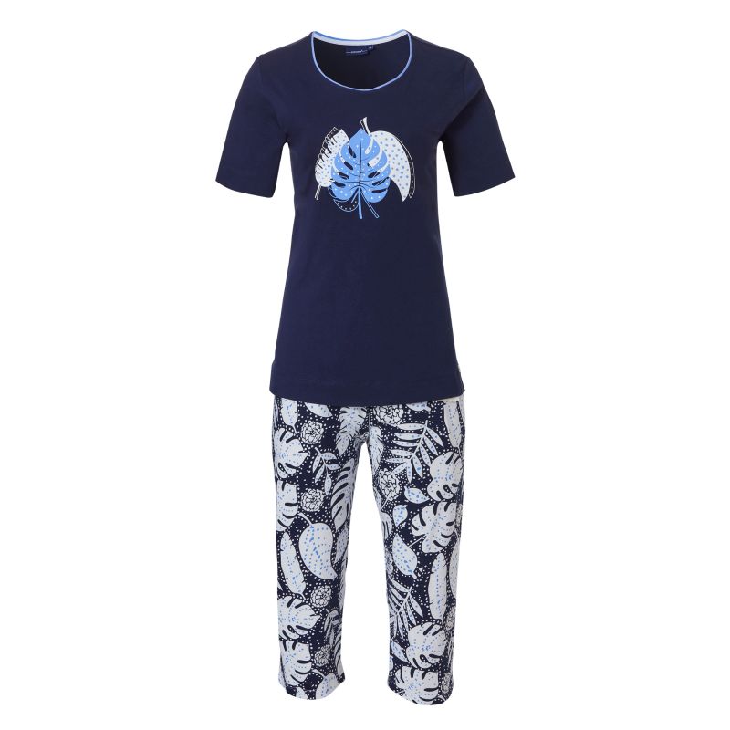 Pastunette Pyjama capri blauw 48 -
