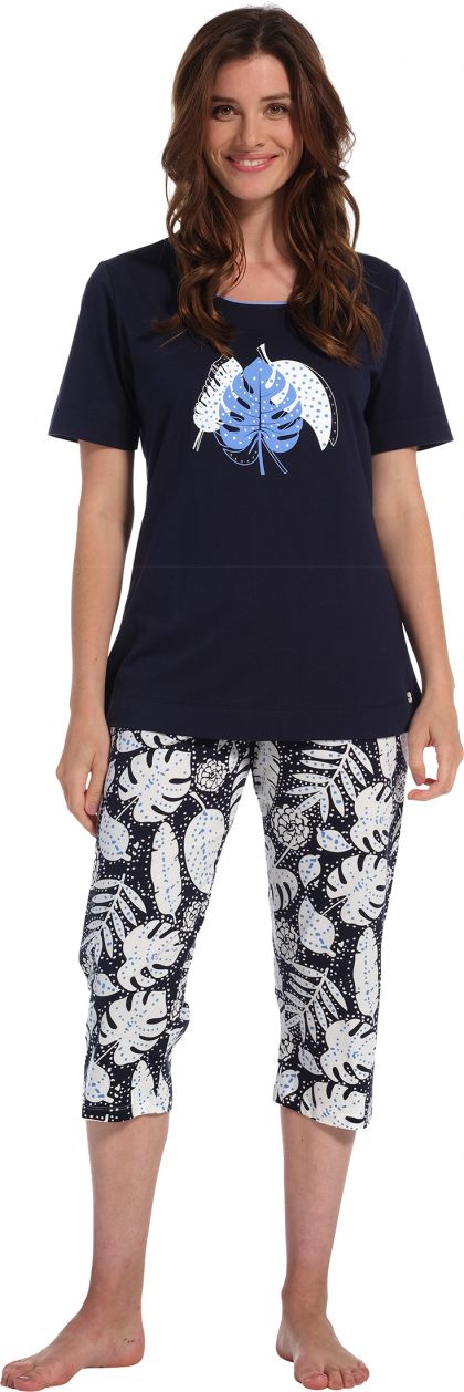 Pastunette Pyjama capri blauw 48 -