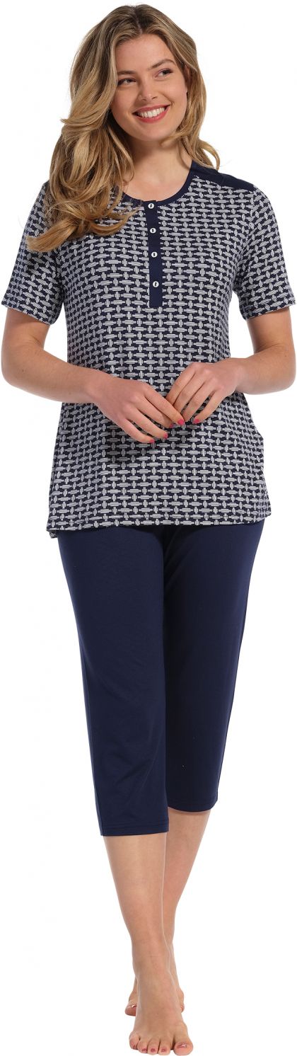 Pastunette Pyjama capri blauw 40 -