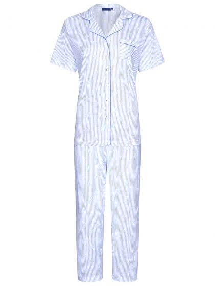 Pastunette Pyjama capri broek blauw 36 -