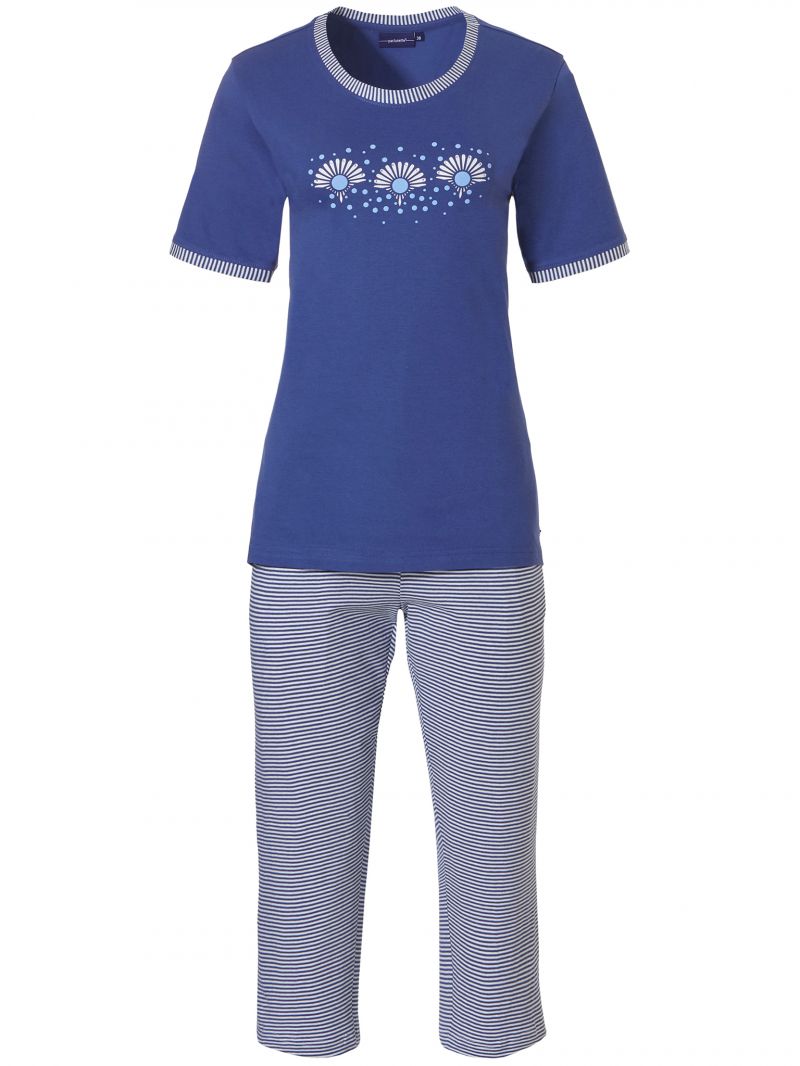Pastunette Pyjama capri broek blauw 42 -