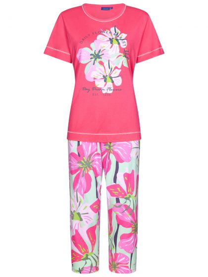 Pastunette Pyjama capri broek fuchsia 36 -