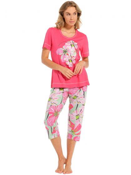 Pastunette Pyjama capri broek fuchsia 36 -