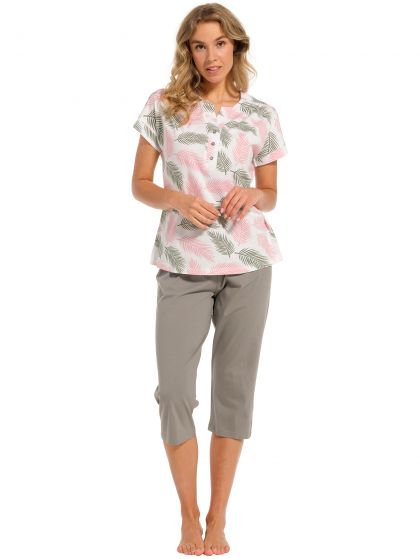 Pastunette Pyjama Capri broek groen 36 -