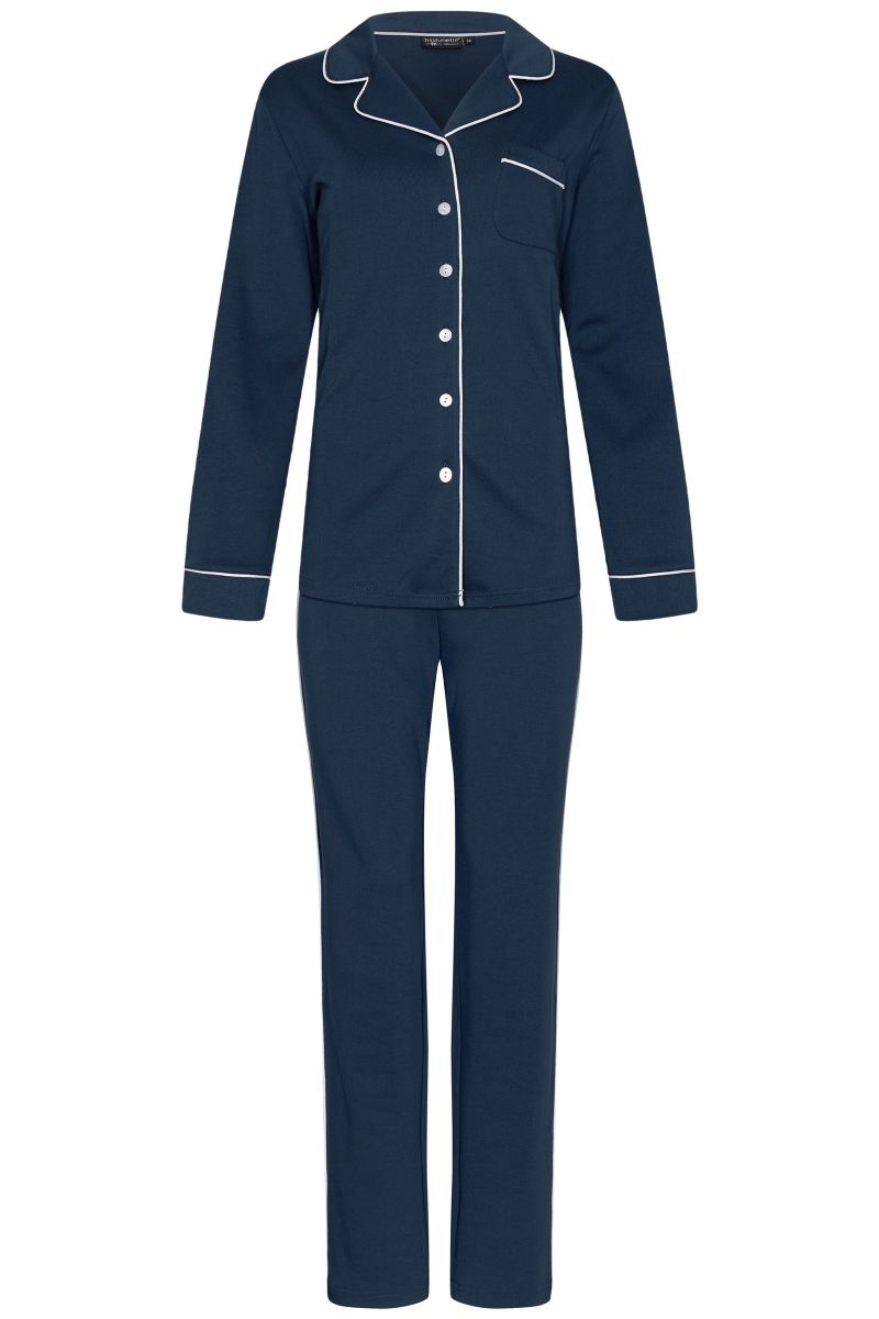 Pastunette Pyjama doorknoop blauw 50 -