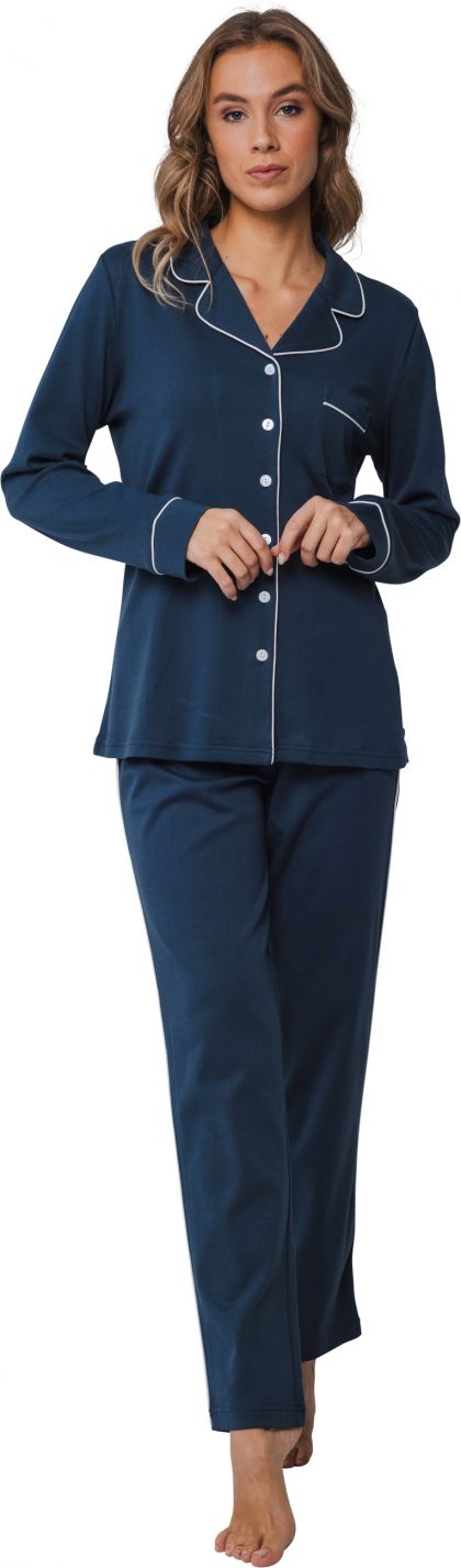 Pastunette Pyjama doorknoop blauw 50 -