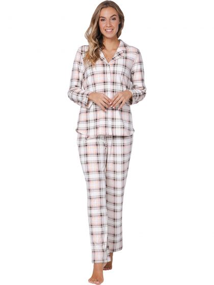 Pastunette Pyjama doorknoop bruin 46 -