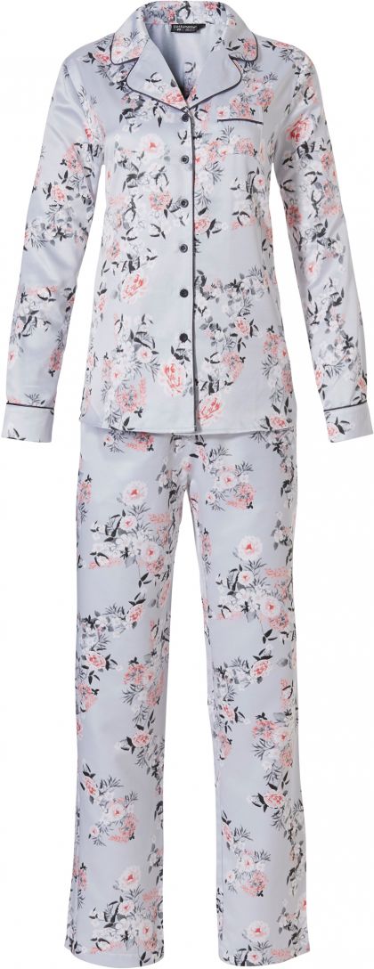 Pastunette Pyjama Satijn blauw 42 -