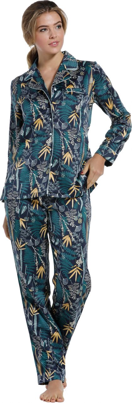 Pastunette Pyjama satijn blauw 36 -