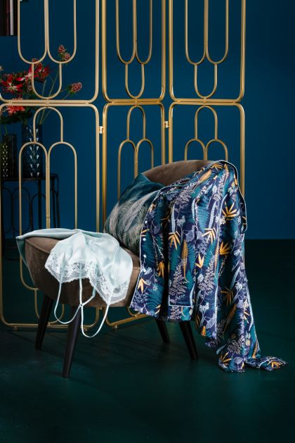 Pastunette Pyjama satijn blauw 36 -