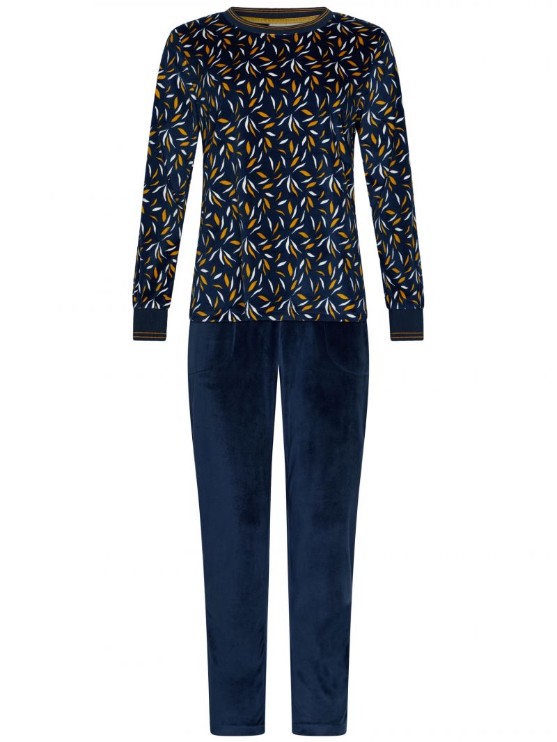 Pastunette Pyjama velours fleece blauw 38 -