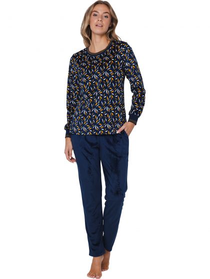 Pastunette Pyjama velours fleece blauw 38 -