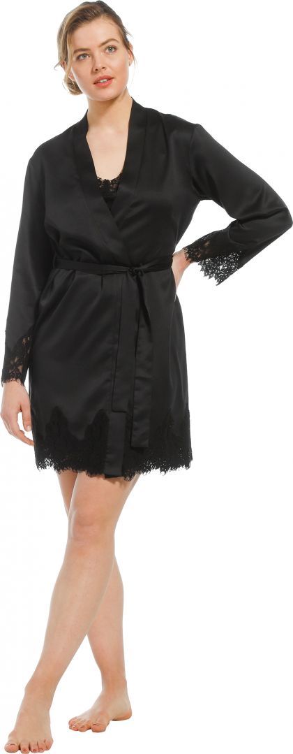 Pastunette Satin kimono 95cm zwart L -
