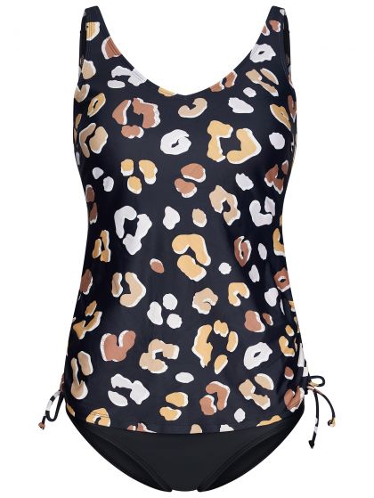 Pastunette Tankini set soft foam cup Prosthesis zwart 38 -