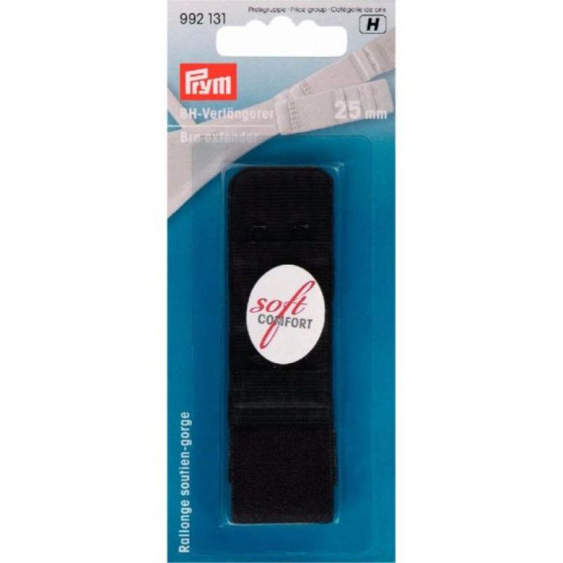 Prym BH verlengstuk 3x2 haken 25mm zwart One Size -