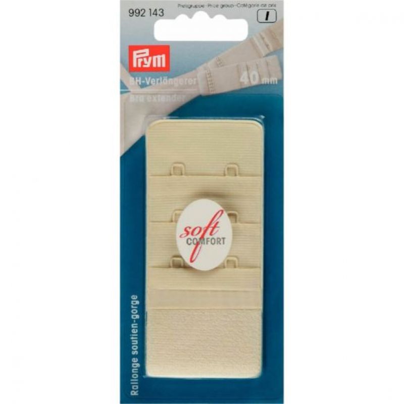 Prym BH verlengstuk 3x2 haken 40mm champagne One Size -