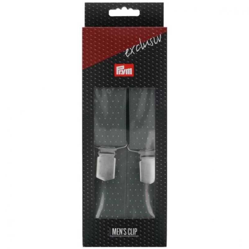 Prym Bretellen Exclufief Stippen 120cm 35mm grijs U -