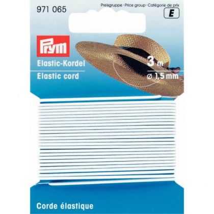 Prym Elastisch koord 1,5mm 3m wit U -