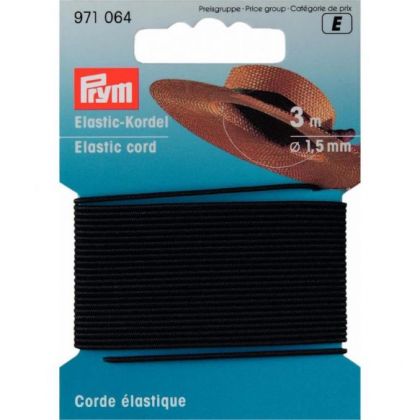 Prym Elastisch koord 1,5mm 3m zwart U -