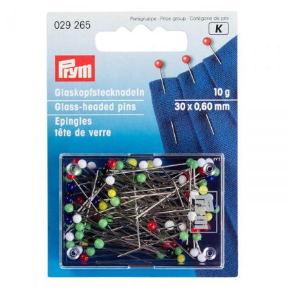 Prym Glaskopspelden assortiment 0,60x30mm zilver U -