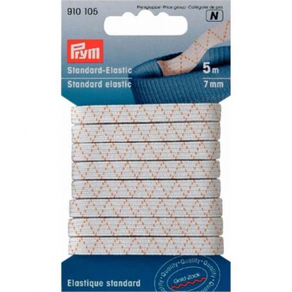 Prym Standaard elastiek 7mm 5m wit U -