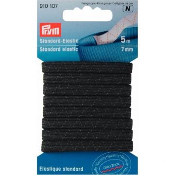Prym Standaard elastiek 7mm 5m zwart U -