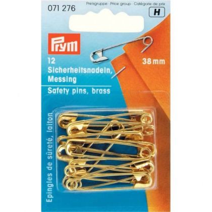 Prym Veiligheidsspelden 38mm goud 12st goud U -
