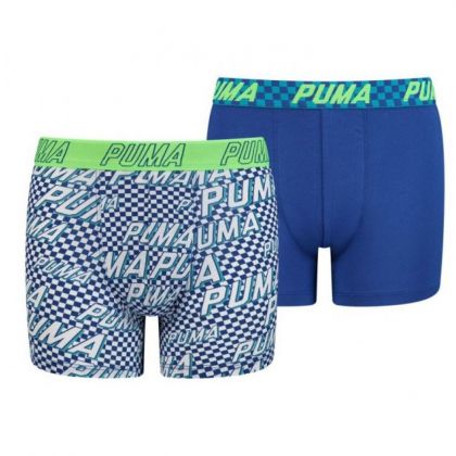 Puma basic boxer race rats 2p blauw 122/128 -