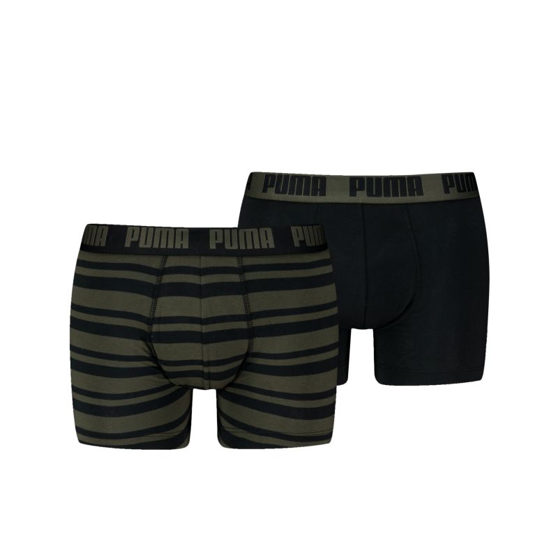 Puma EVERYDAY GESTREEPTE BOXERSHORT 2P kaki L -