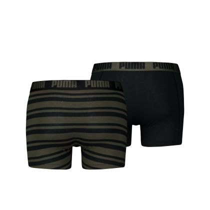 Puma EVERYDAY GESTREEPTE BOXERSHORT 2P kaki L -