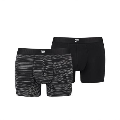 Puma MEN SPACE DYE BOXER 2Pack zwart S -