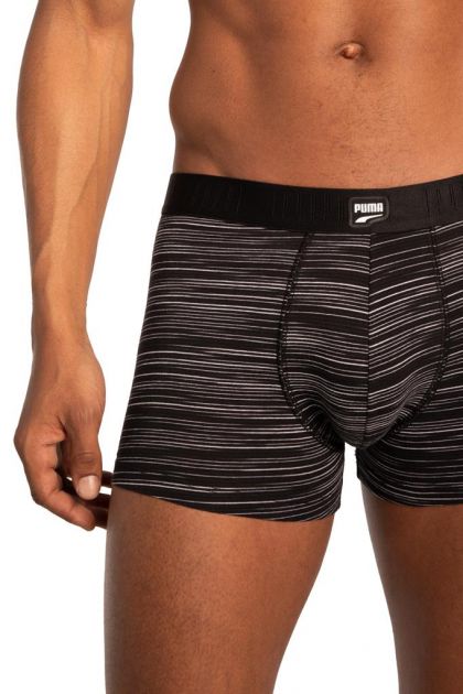 Puma MEN SPACE DYE BOXER 2Pack zwart S -