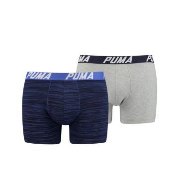 Puma Short Spacedye Stripe Boxer 2Pack blauw L -