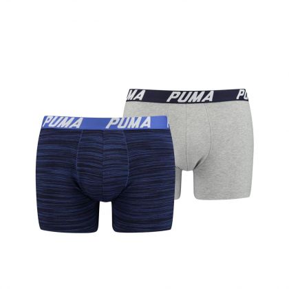 Puma Short Spacedye Stripe Boxer 2Pack blauw M -