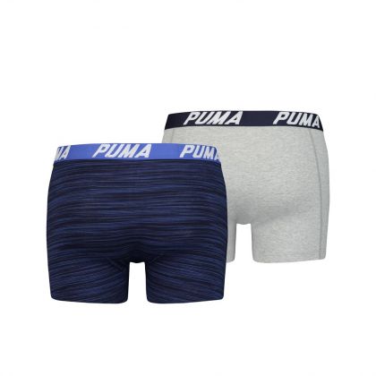 Puma Short Spacedye Stripe Boxer 2Pack blauw M -