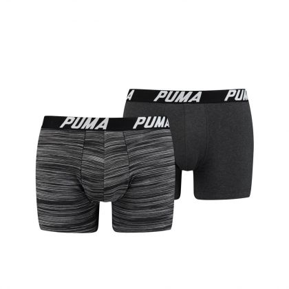 Puma Short Spacedye Stripe Boxer 2Pack zwart L -