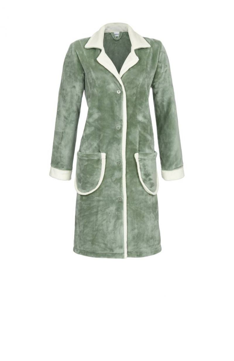 Ringella Kamerjas Fleece doorknoop groen 46 -