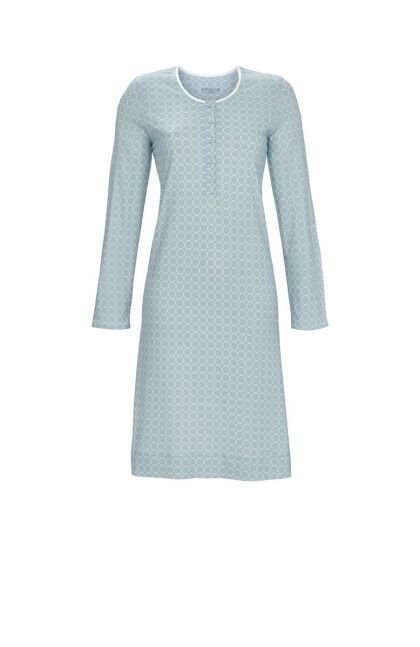 Ringella Nachthemd met knoopsluiting turquoise 42 -