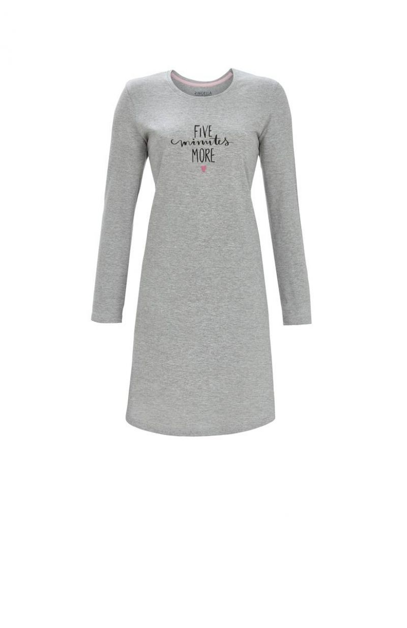 Ringella Nachtkleed 100% katoen grijs 38 -