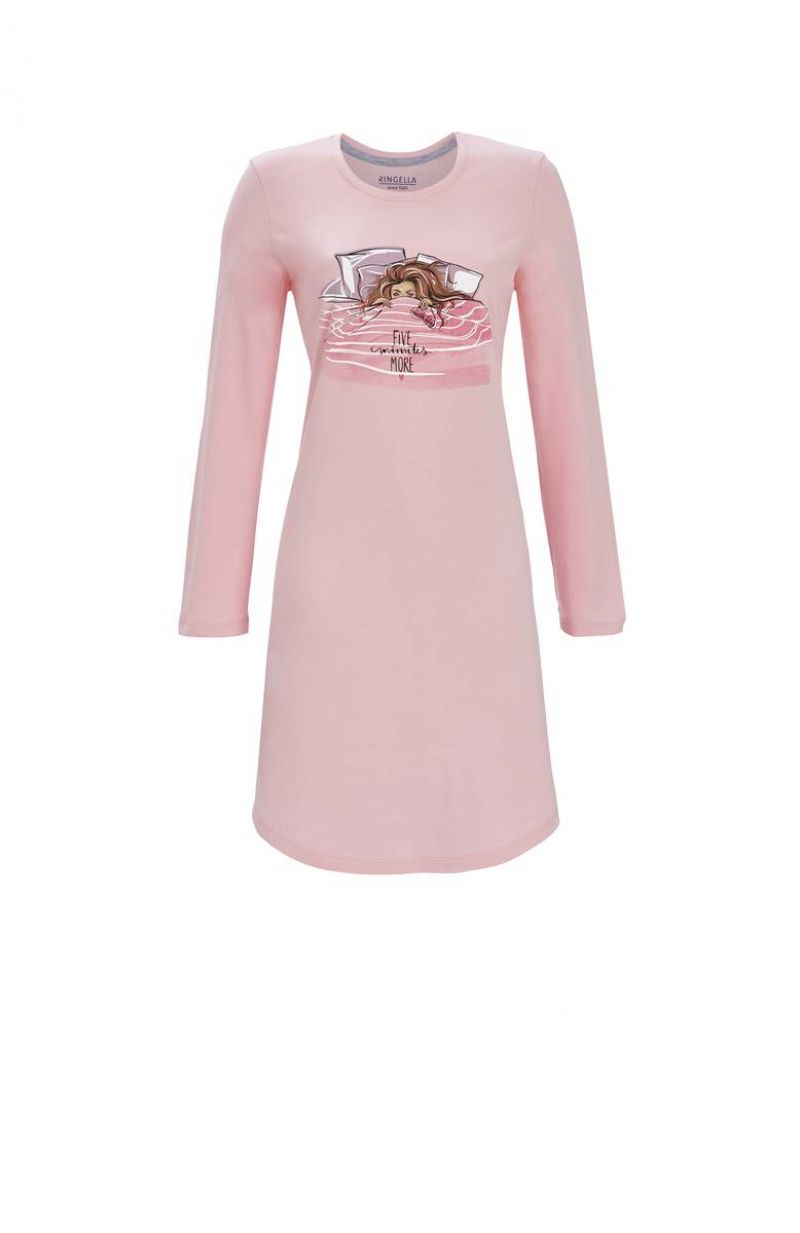 Ringella Nachtkleed 100% katoen roos 36 -