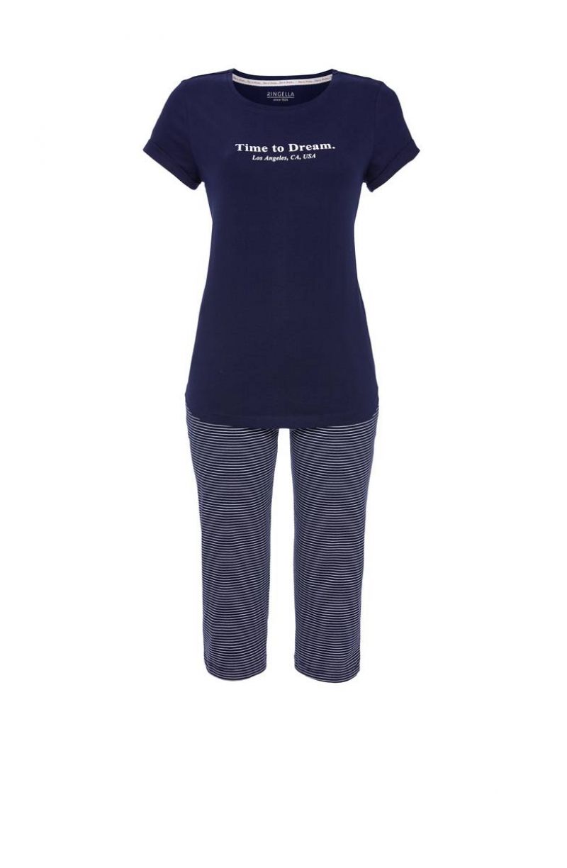 Ringella Pyjama met 7/8ste broek blauw 36 -