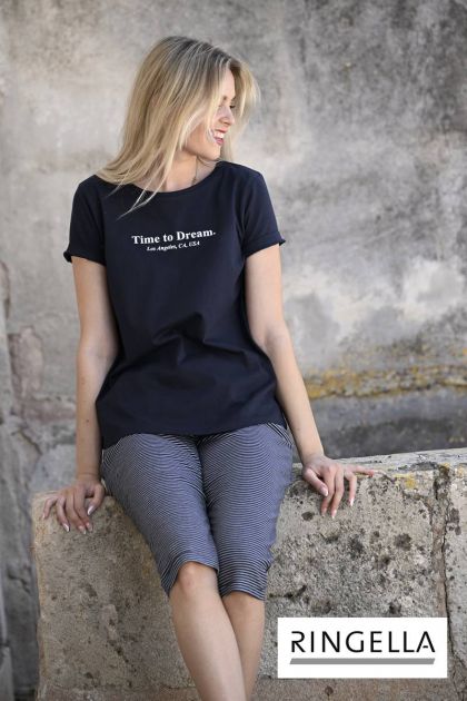 Ringella Pyjama met 7/8ste broek blauw 36 -