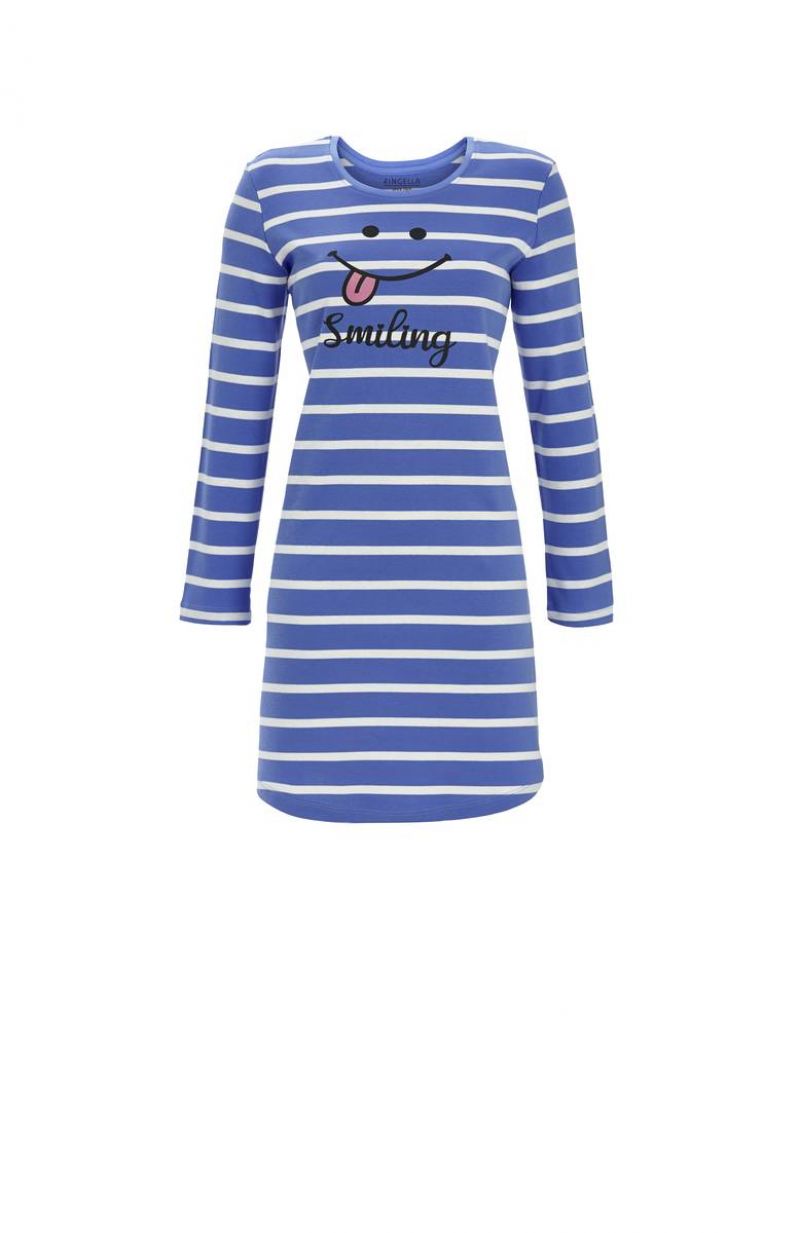 Ringella Slaapshirt gestreept blauw 36 -