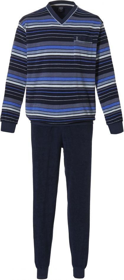 Pyjama badstof blauw